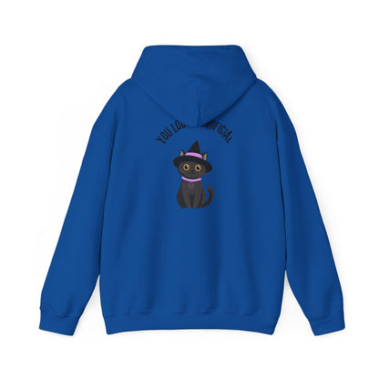 Witch Cat Hoodie – "You Look Purrrfect" Cute Black Cat Halloween Sweatshirt