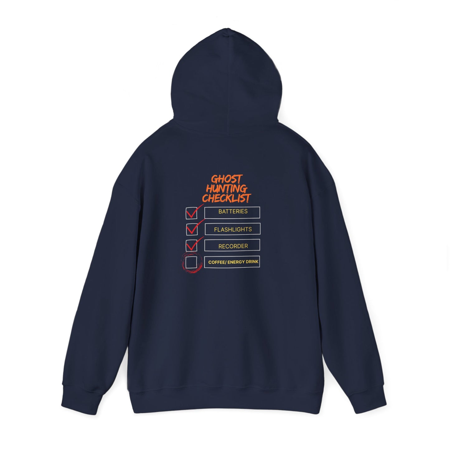 Hunting Checklist Hoodie — Funny Ghost Hunt Crewneck Sweatshirt