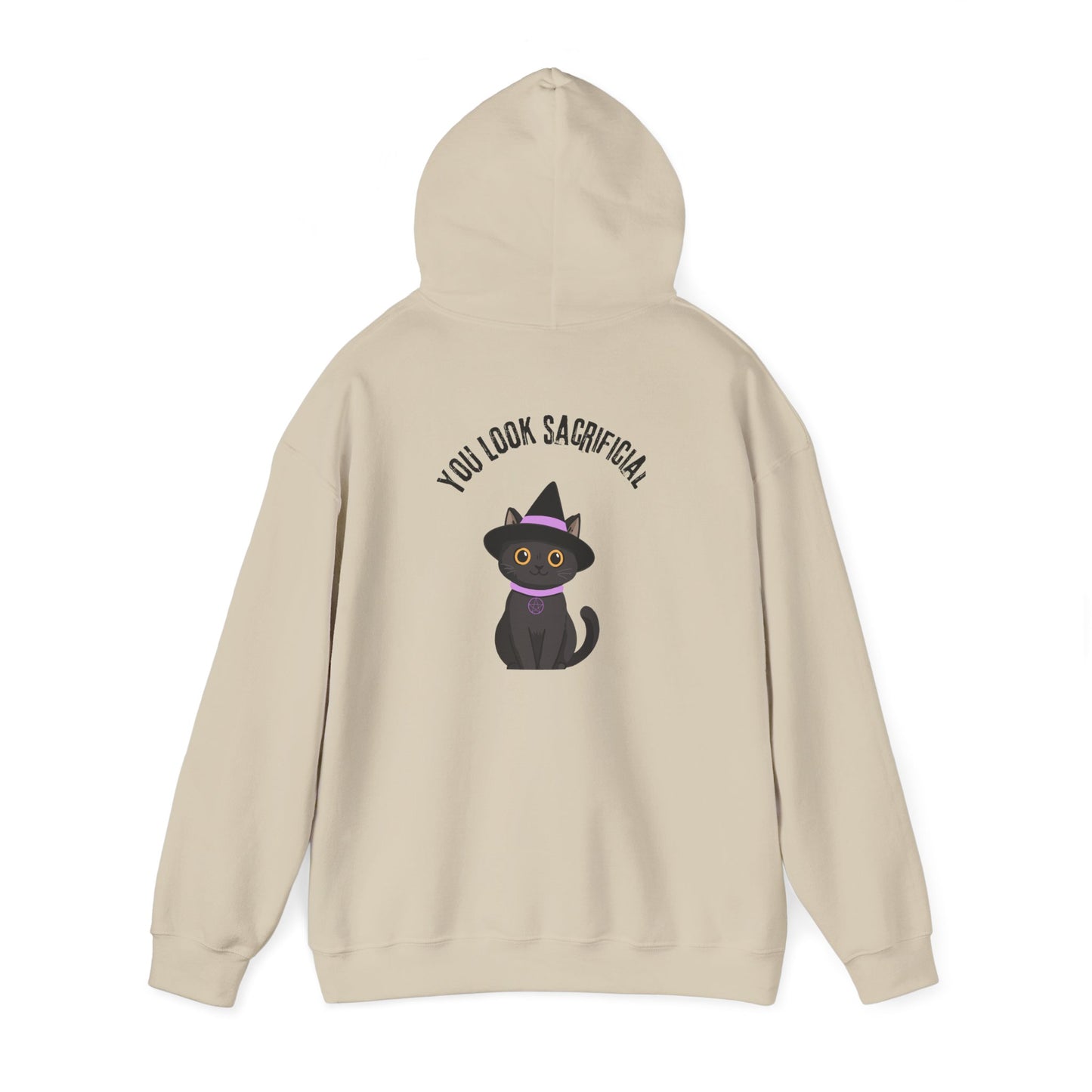 Witch Cat Hoodie – "You Look Purrrfect" Cute Black Cat Halloween Sweatshirt