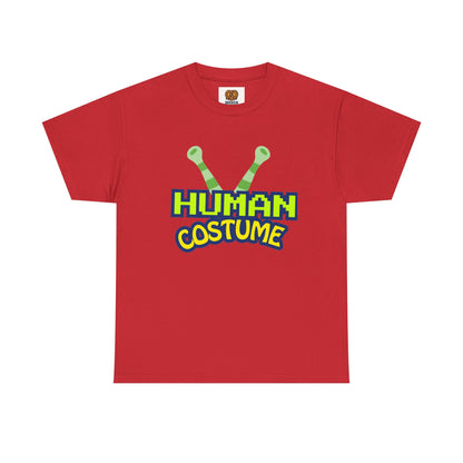 Alien Antenna "Human Costume" T‑Shirt — Funny Sci‑Fi Halloween Tee