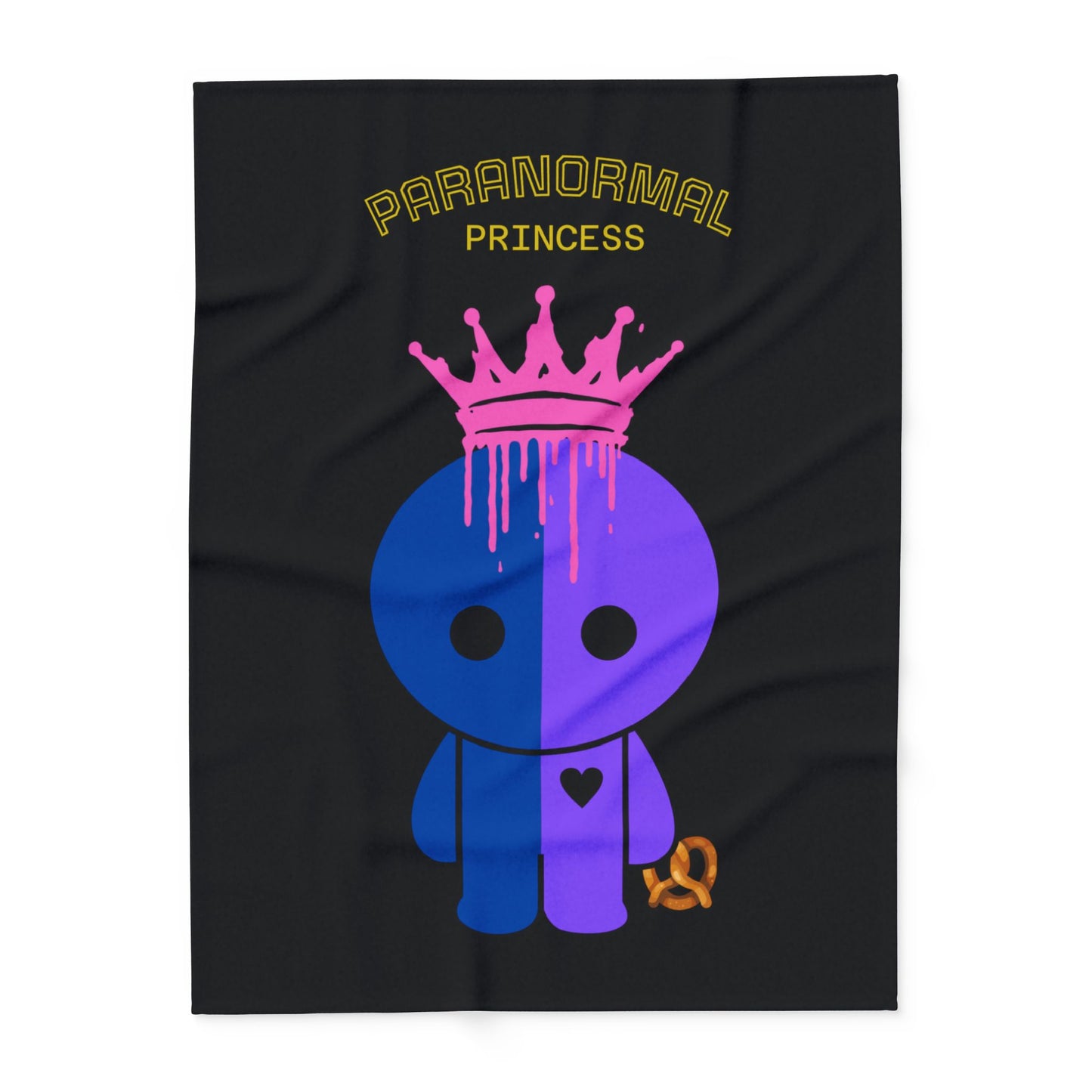 Paranormal Princess Arctic Fleece Blanket — Cute Goth Ghost Crown Throw