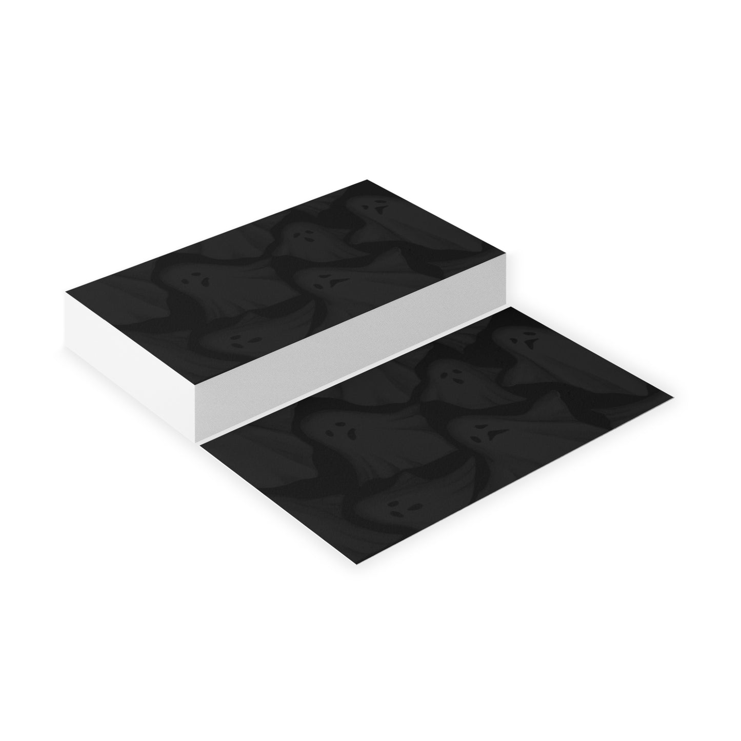 Ghost Pattern Business Cards — Dark Halloween Networking Cards
