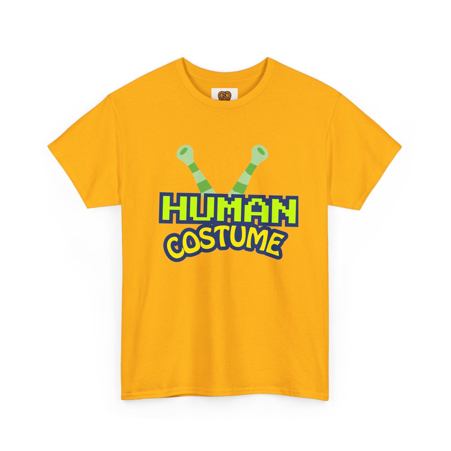 Alien Antenna "Human Costume" T‑Shirt — Funny Sci‑Fi Halloween Tee