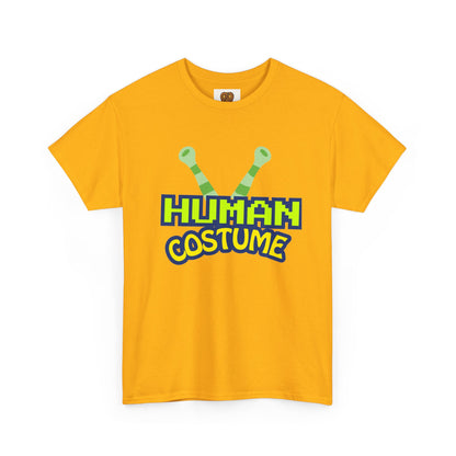 Alien Antenna "Human Costume" T‑Shirt — Funny Sci‑Fi Halloween Tee
