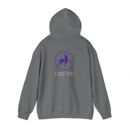 I See You Buck Deer Hoodie – Hunting Target Graphic Sweatshirt