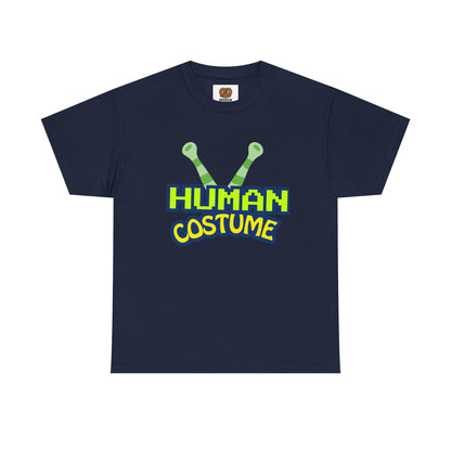 Alien Antenna "Human Costume" T‑Shirt — Funny Sci‑Fi Halloween Tee