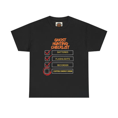 Ghost Hunting Checklist T-Shirt — Paranormal Investigator Tee