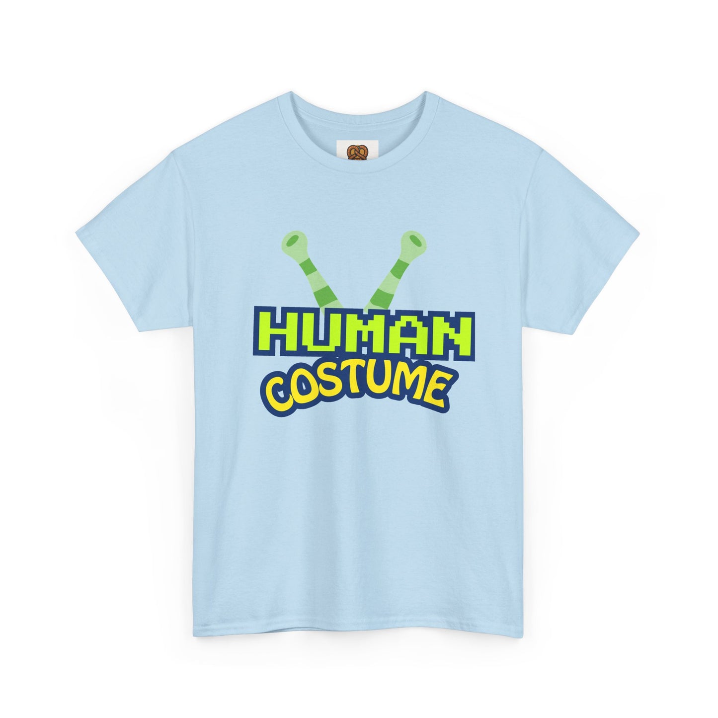 Alien Antenna "Human Costume" T‑Shirt — Funny Sci‑Fi Halloween Tee