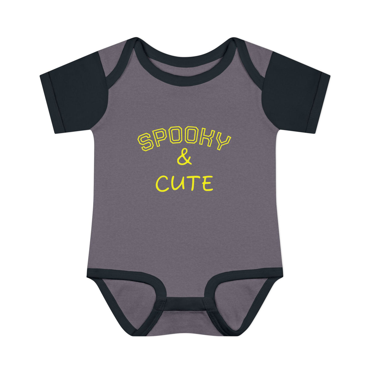 Infant Bodysuit - "Spooky & Cute" Halloween Baby Onesie (Orange)