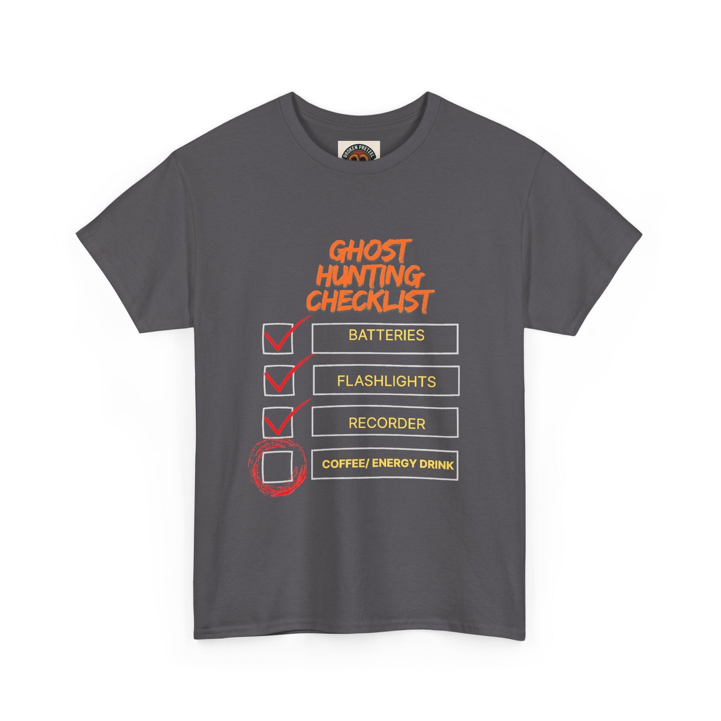Ghost Hunting Checklist T-Shirt — Paranormal Investigator Tee