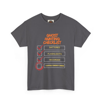 Ghost Hunting Checklist T-Shirt — Paranormal Investigator Tee