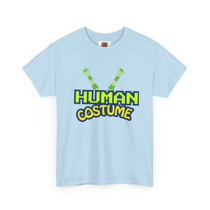 Alien Antenna "Human Costume" T‑Shirt — Funny Sci‑Fi Halloween Tee