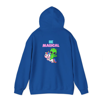 Magical Alien Riding Unicorn Hoodie — Cute Pastel Space Fantasy Sweatshirt
