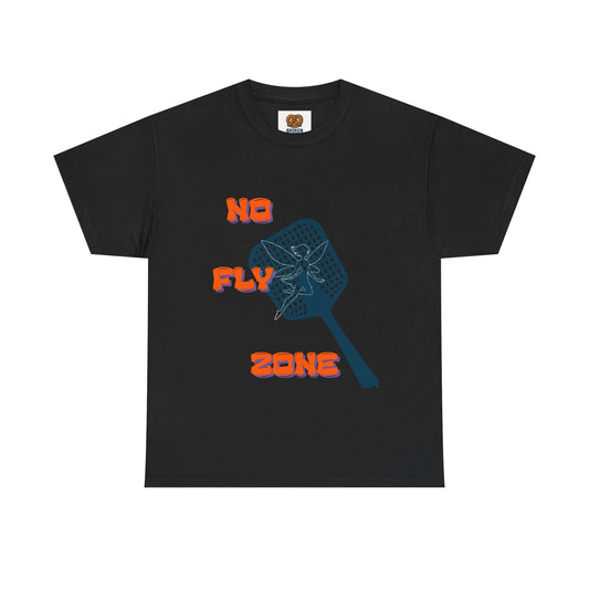No Fly Zone T‑Shirt — Retro Mosquito Swatter Graphic Tee