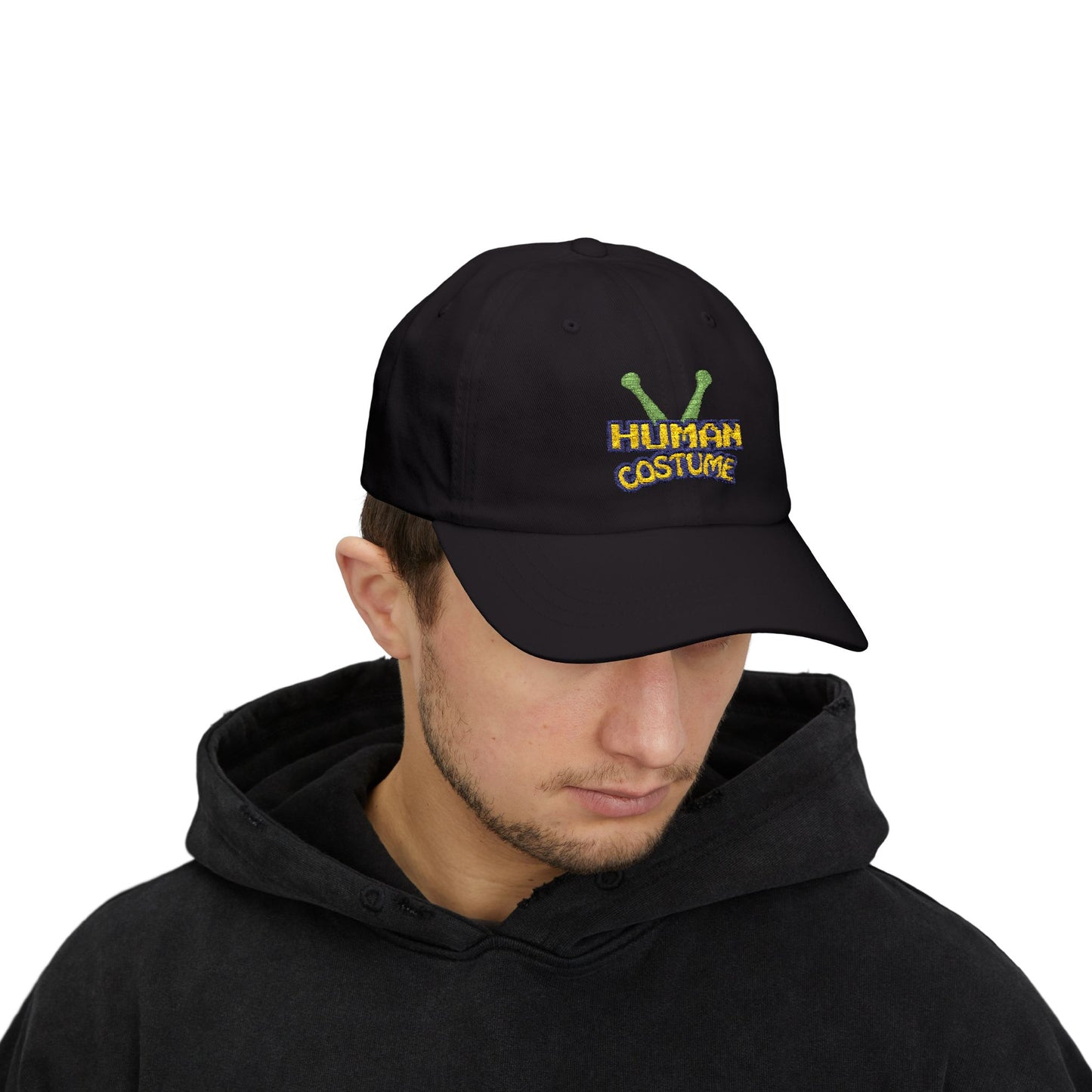 Dad Cap — 'Human Costume' Alien Antenna Embroidered Hat
