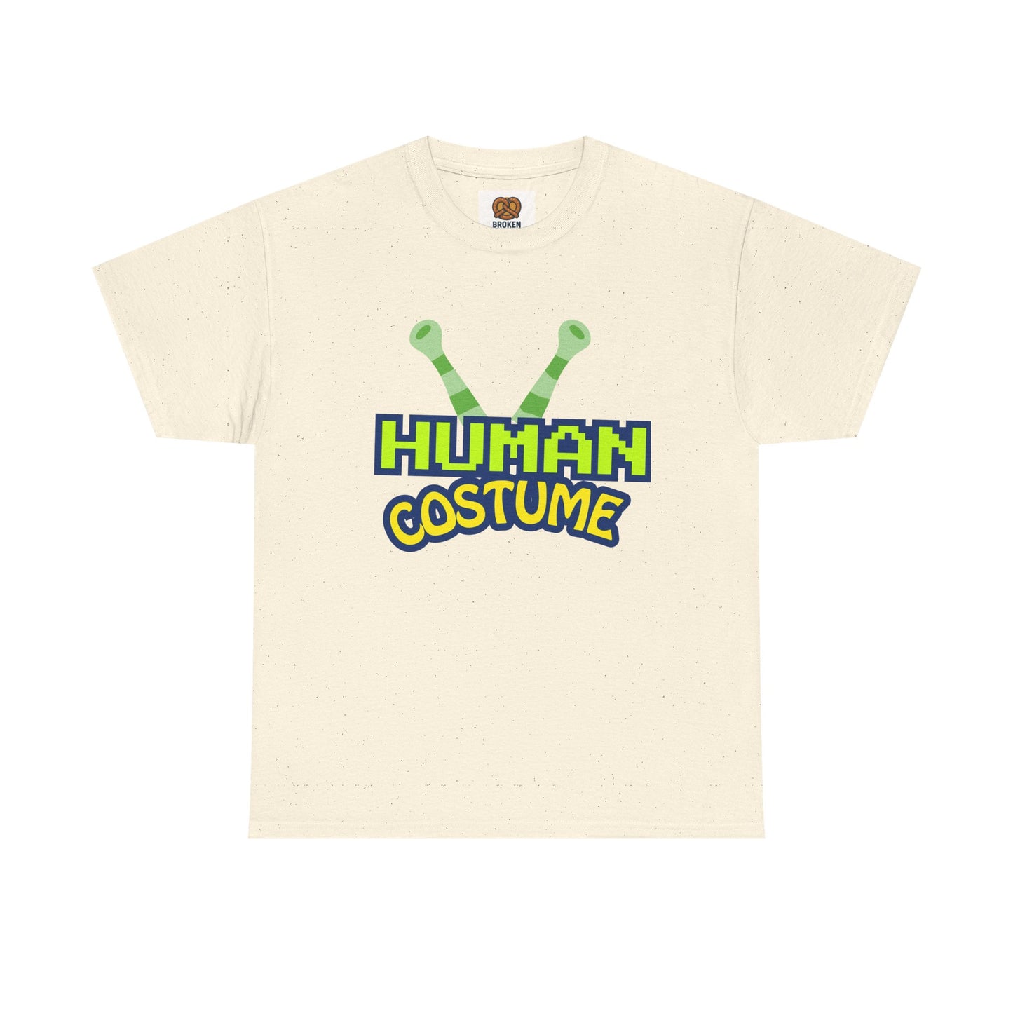 Alien Antenna "Human Costume" T‑Shirt — Funny Sci‑Fi Halloween Tee