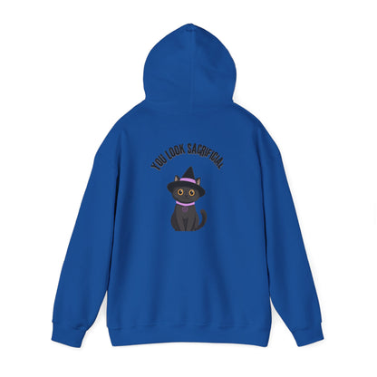 Witch Cat Hoodie – "You Look Purrrfect" Cute Black Cat Halloween Sweatshirt