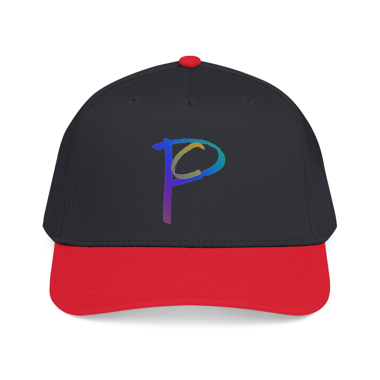 P Rainbow Gradient 'P' Embroidered Baseball Cap