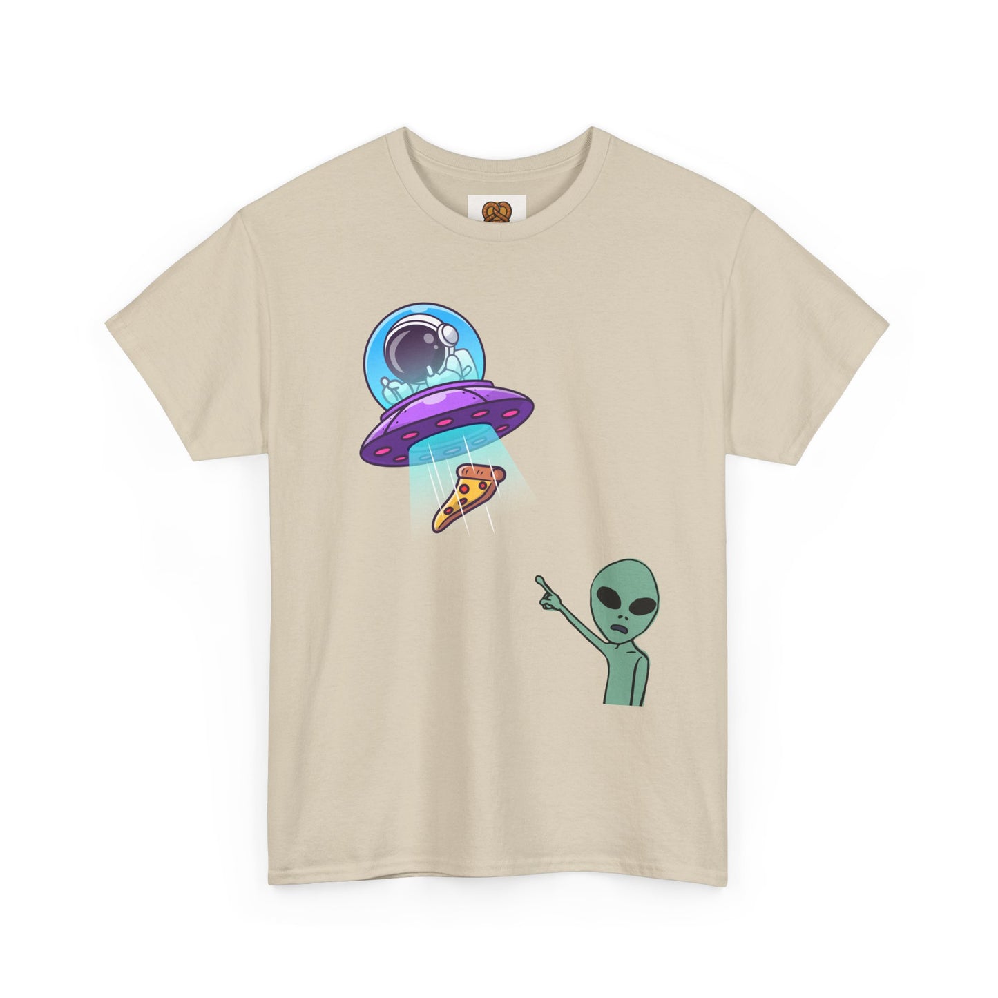 Alien Abduction Pizza T‑Shirt — Funny UFO Graphic Tee