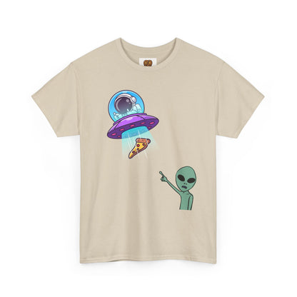 Alien Abduction Pizza T‑Shirt — Funny UFO Graphic Tee