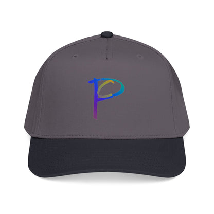 P Rainbow Gradient 'P' Embroidered Baseball Cap