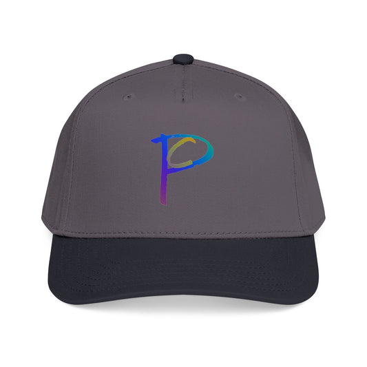 P Rainbow Gradient 'P' Embroidered Baseball Cap