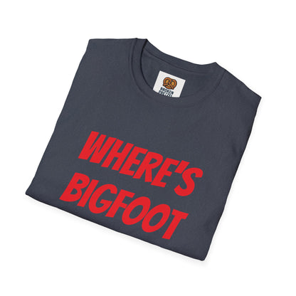 Where's Bigfoot T-Shirt — Hidden Monster Graphic Tee with Game on Back