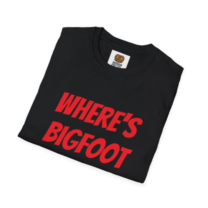Where's Bigfoot T-Shirt — Hidden Monster Graphic Tee with Game on Back