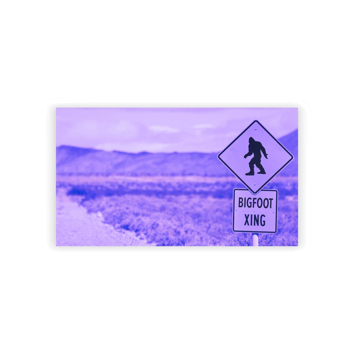 Bigfoot Crossing Business Cards — Novelty Outdoor-Themed Networking Cards