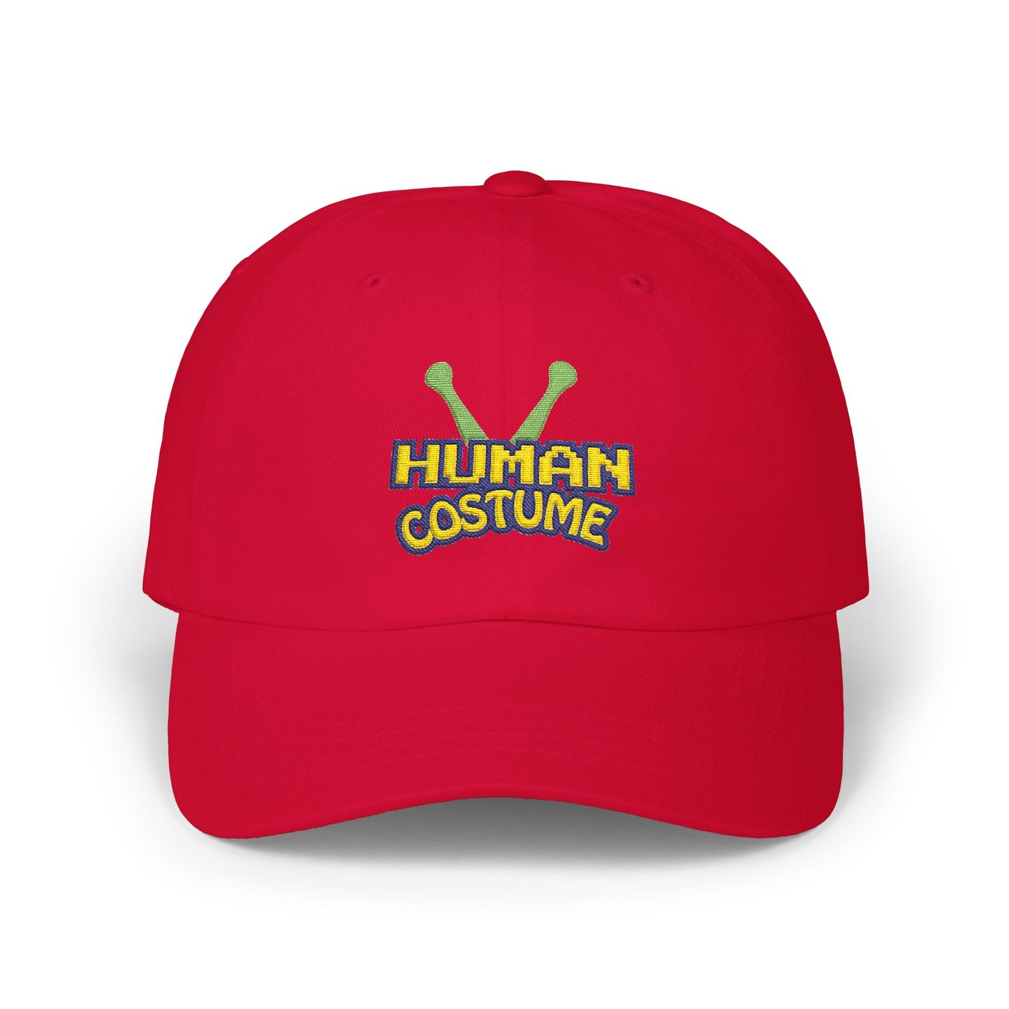 Dad Cap — 'Human Costume' Alien Antenna Embroidered Hat