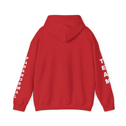 Paranormal Team Hoodie – Black Sleeve Print Hooded Sweatshirt