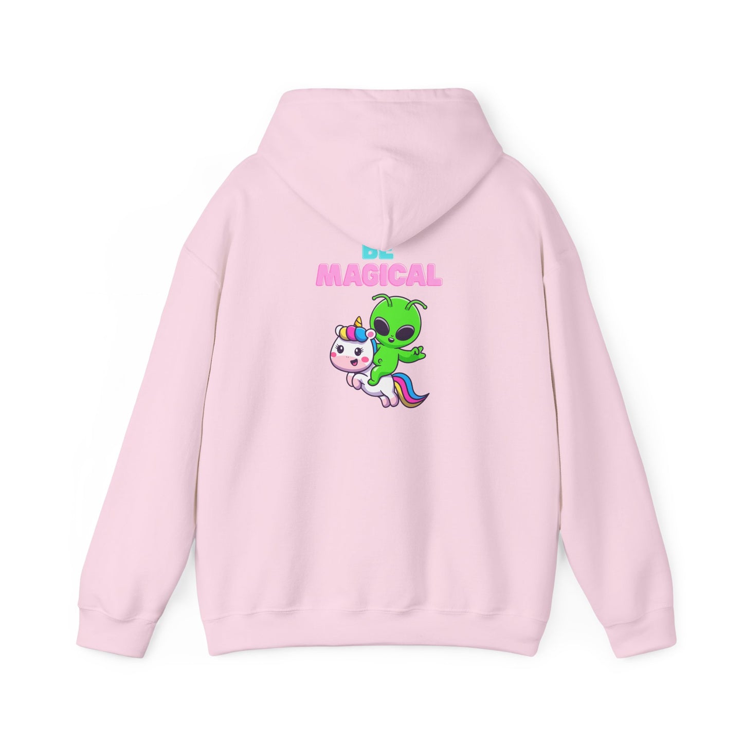 Magical Alien Riding Unicorn Hoodie — Cute Pastel Space Fantasy Sweatshirt