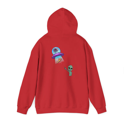 Alien UFO Hoodie — Cute Alien Abduction Graphic Pullover