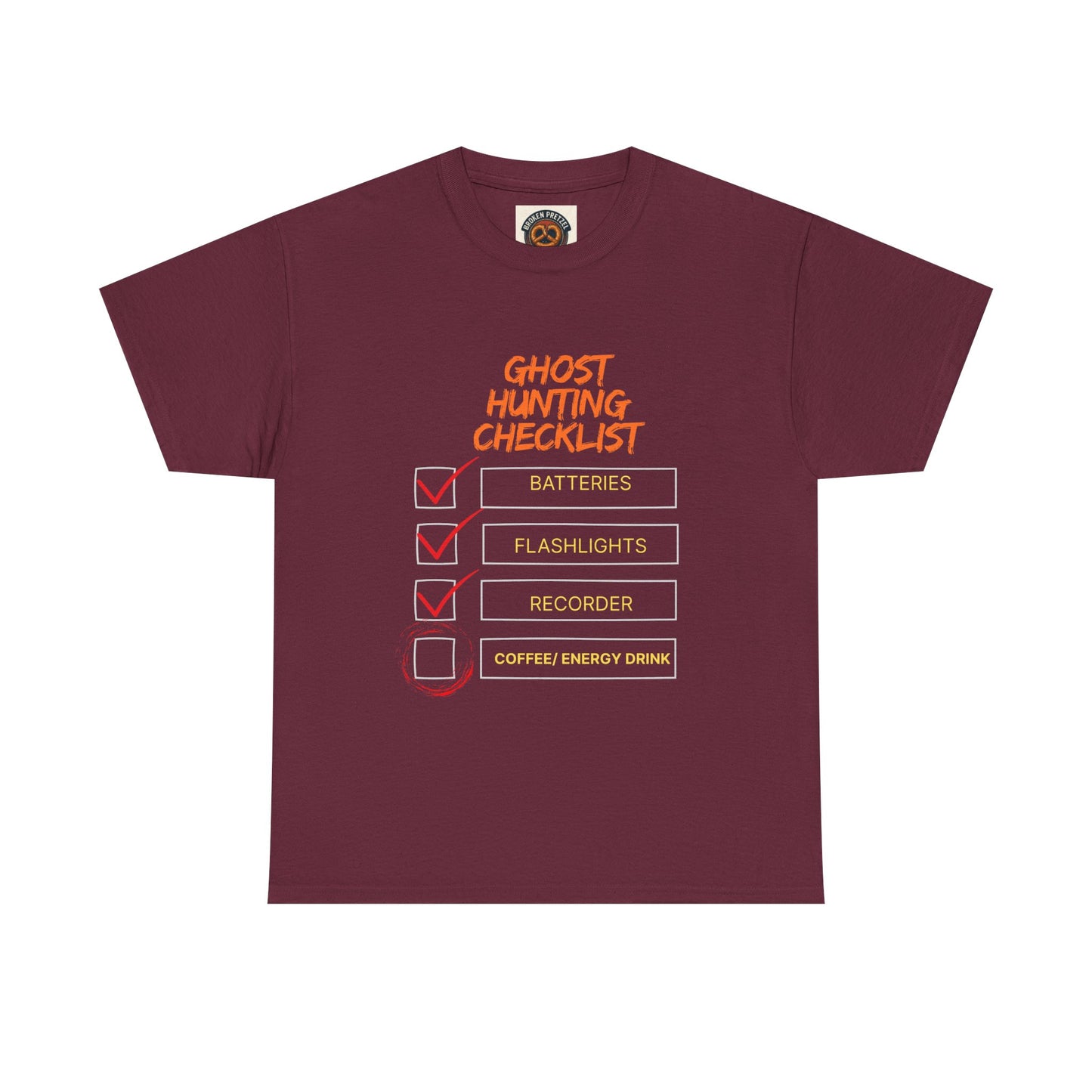 Ghost Hunting Checklist T-Shirt — Paranormal Investigator Tee
