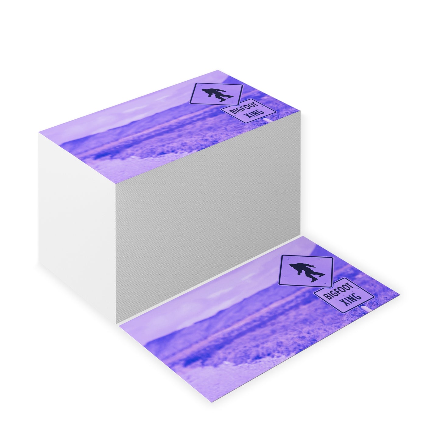 Bigfoot Crossing Business Cards — Novelty Outdoor-Themed Networking Cards