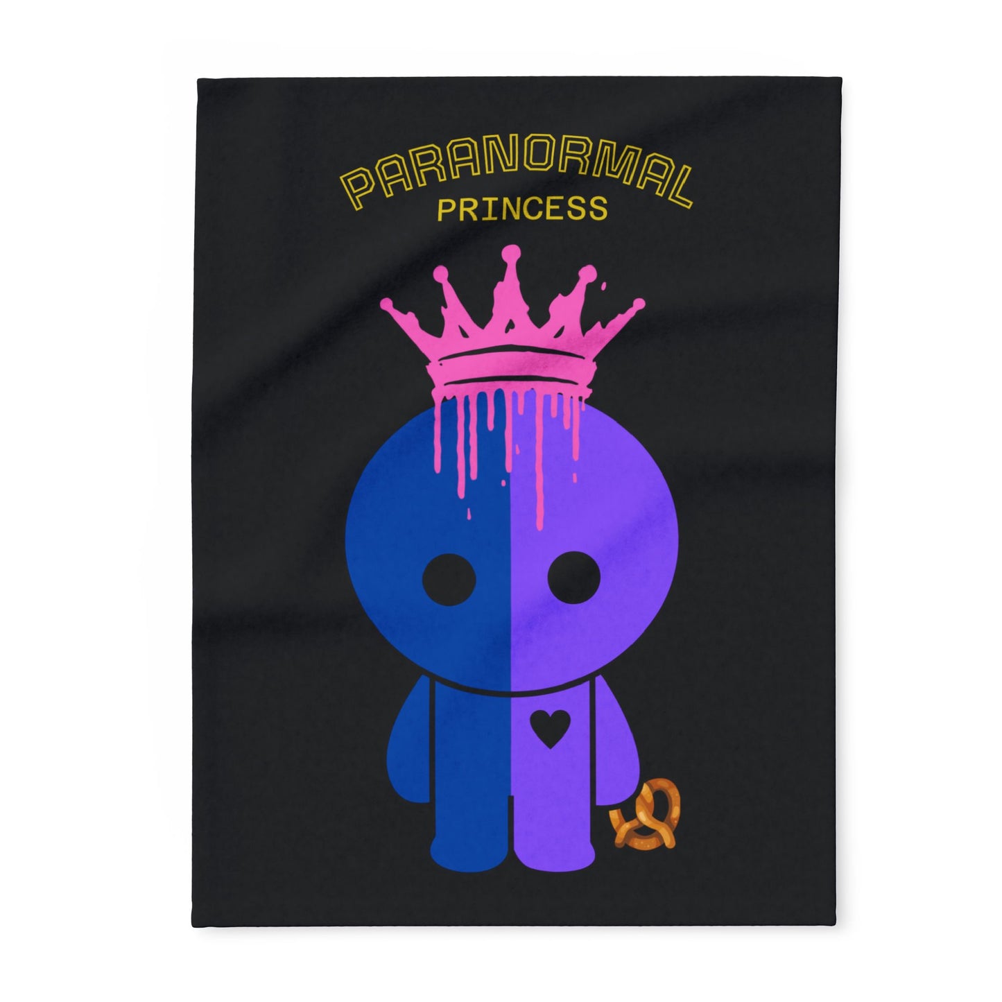Paranormal Princess Arctic Fleece Blanket — Cute Goth Ghost Crown Throw