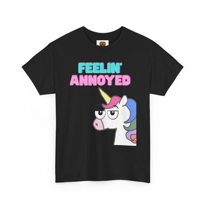 Feelin' Annoyed Unicorn T-Shirt — Funny Cute Graphic Tee for Sarcastic Gifts