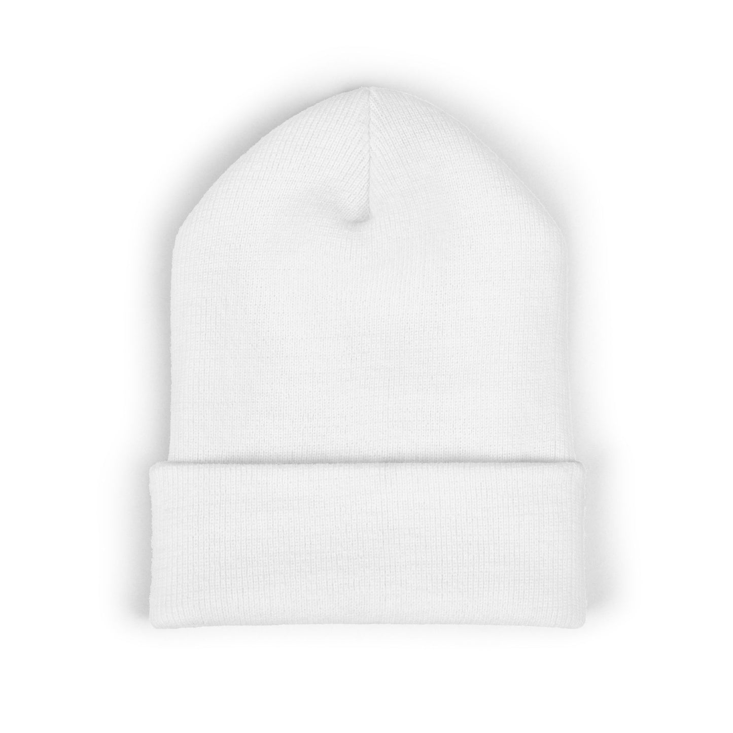Paratees Embroidered Cuffed Beanie — Minimal Winter Knit Hat