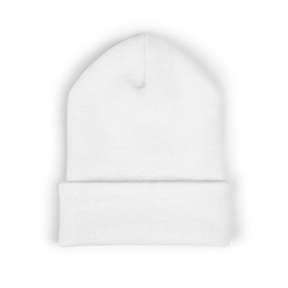 Paratees Embroidered Cuffed Beanie — Minimal Winter Knit Hat