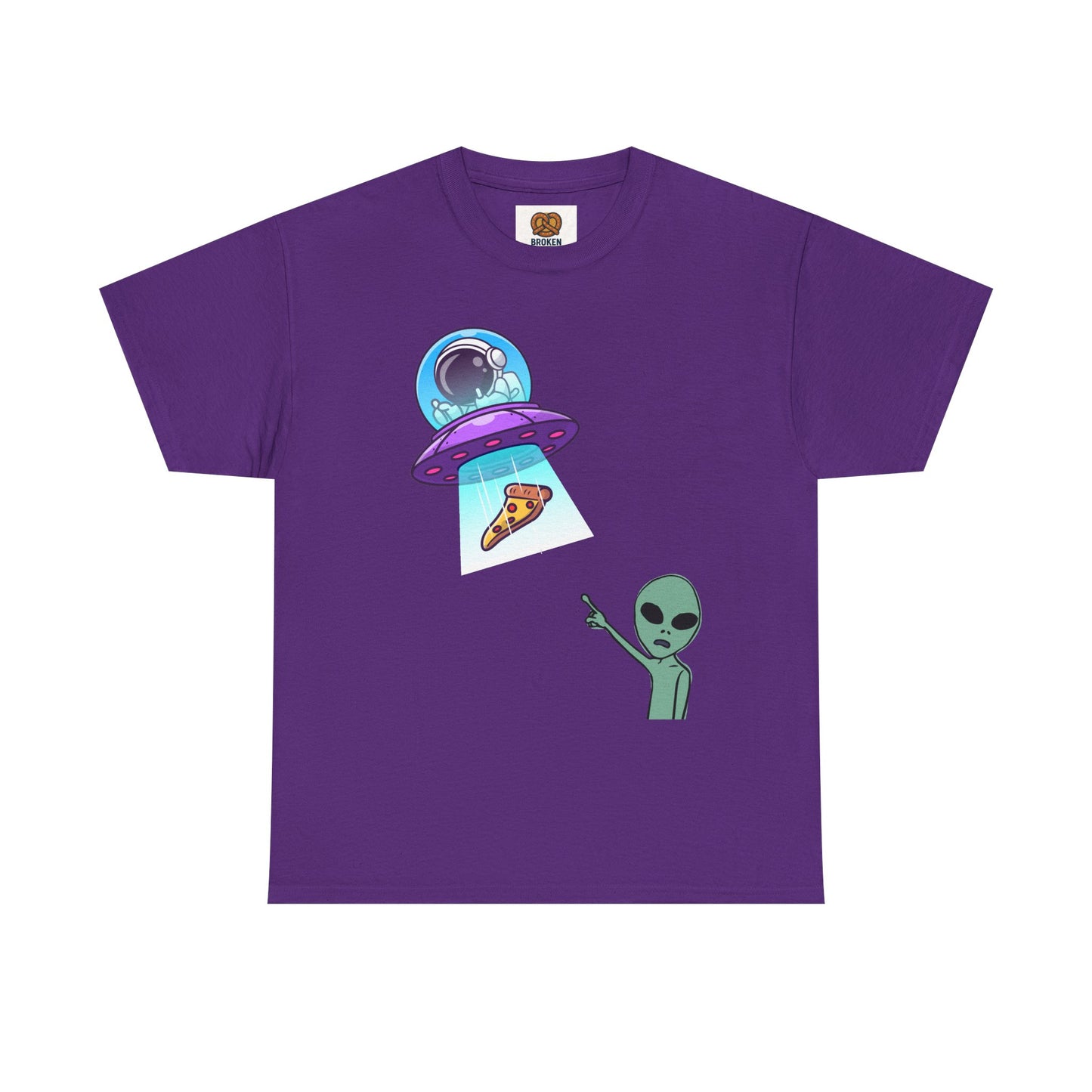 Alien Abduction Pizza T‑Shirt — Funny UFO Graphic Tee