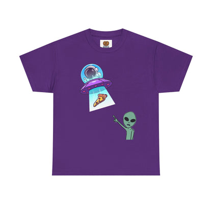 Alien Abduction Pizza T‑Shirt — Funny UFO Graphic Tee