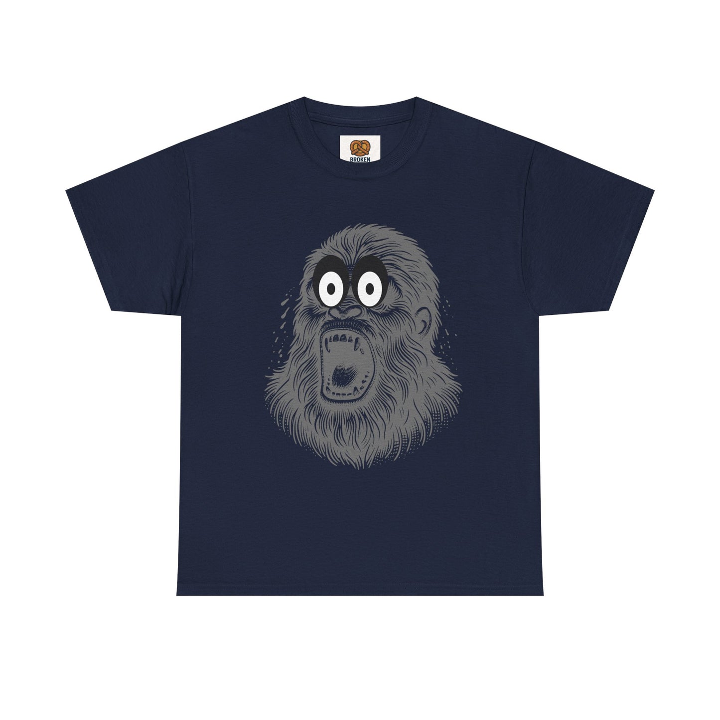 Screaming Ape Graphic Tee — Retro Monochrome Primate Design