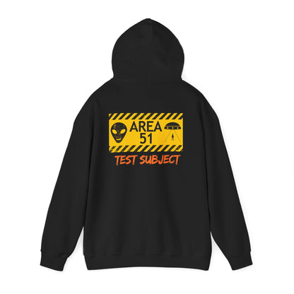 Area 51 Test Subject Hoodie — Alien Graphic Hooded Sweatshirt