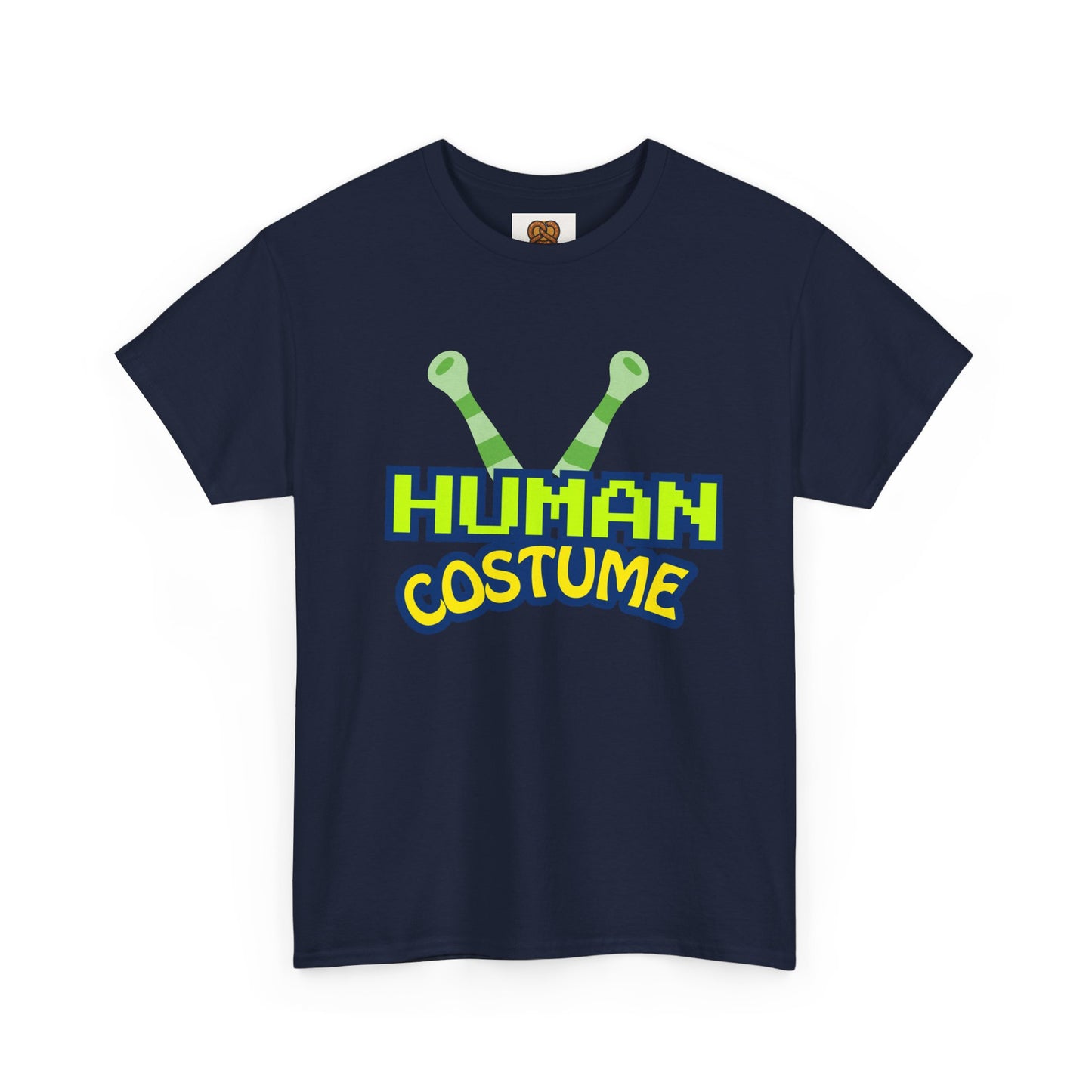 Alien Antenna "Human Costume" T‑Shirt — Funny Sci‑Fi Halloween Tee