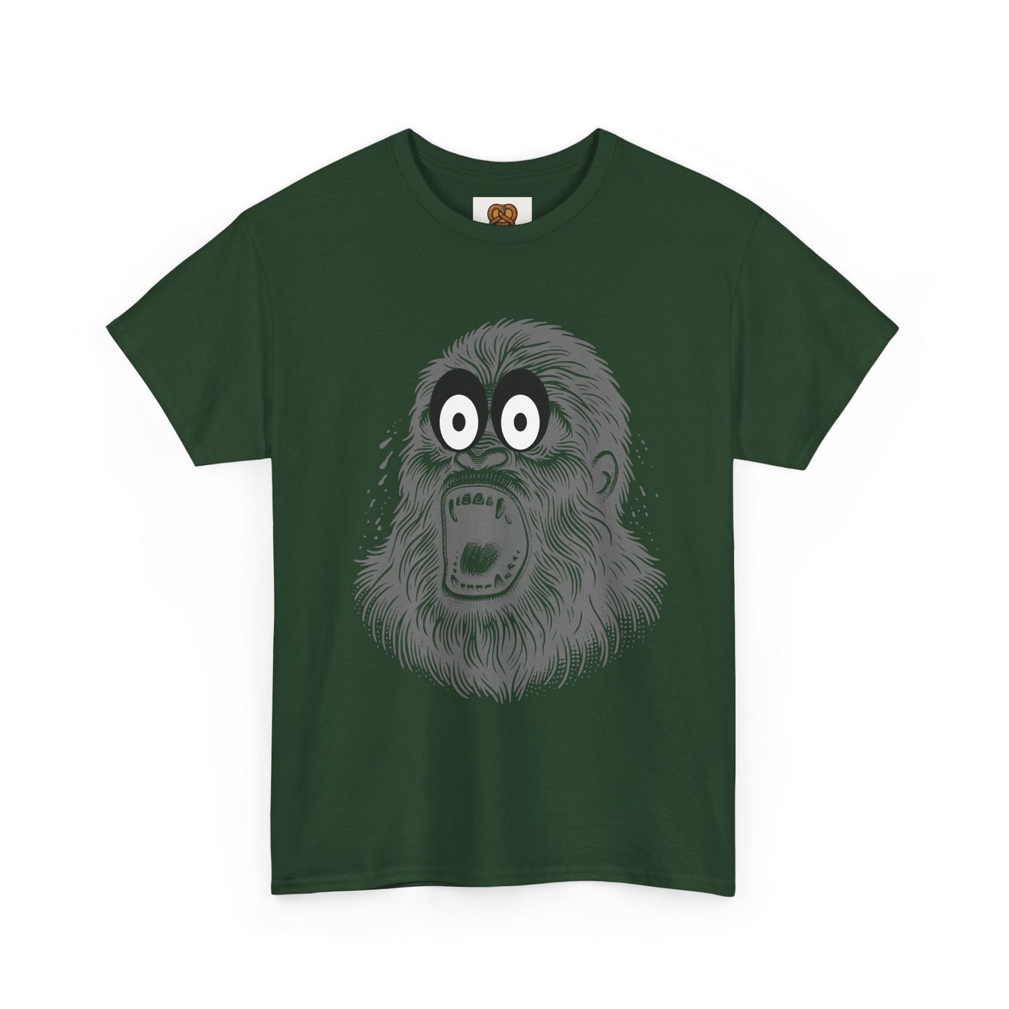 Screaming Ape Graphic Tee — Retro Monochrome Primate Design