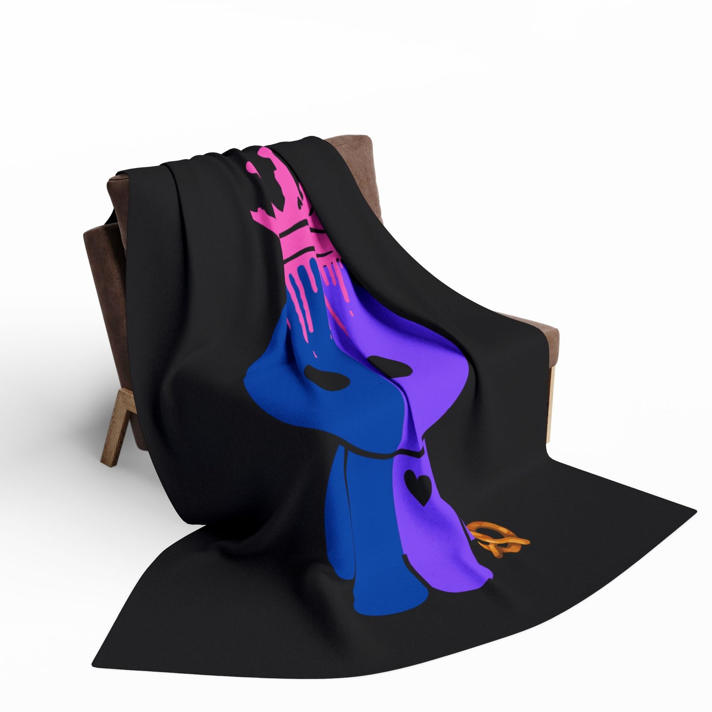 Paranormal Princess Arctic Fleece Blanket — Cute Goth Ghost Crown Throw