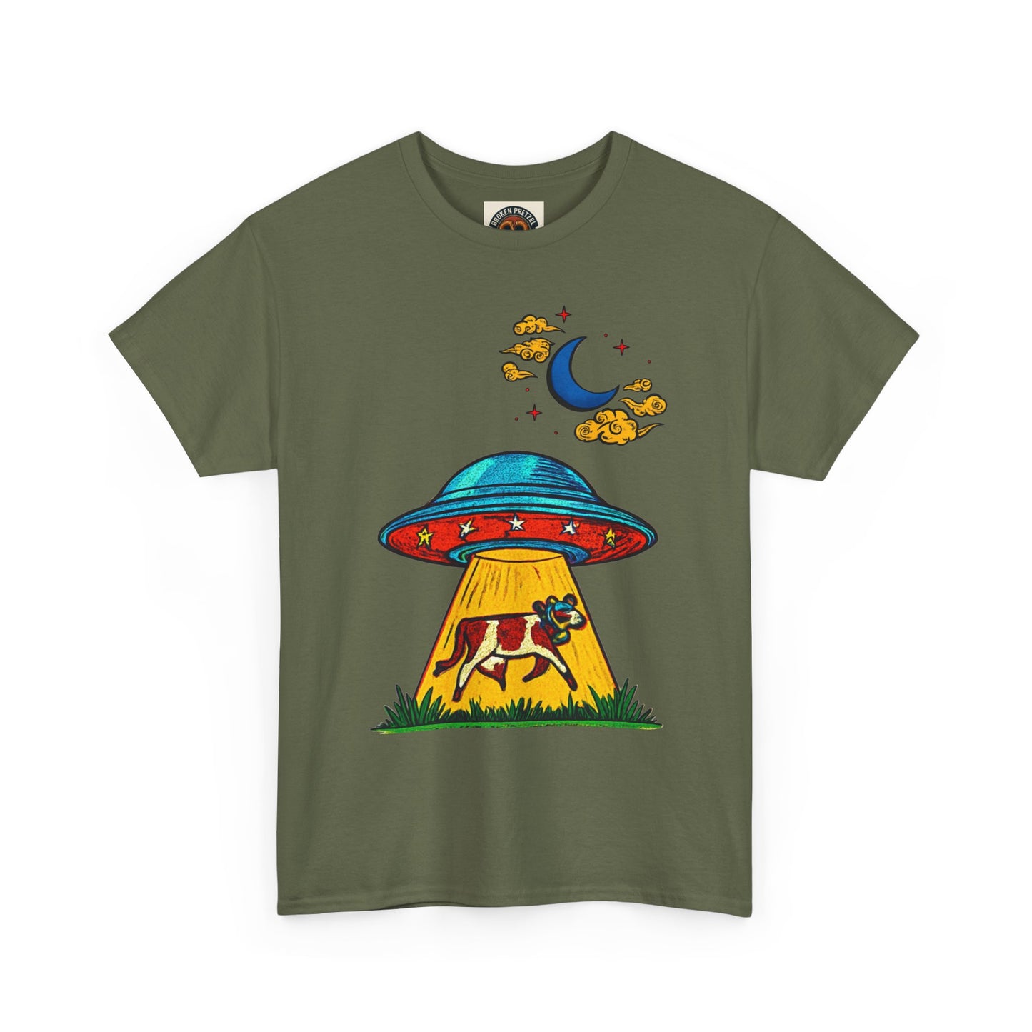 Alien UFO Cow Abduction T-Shirt