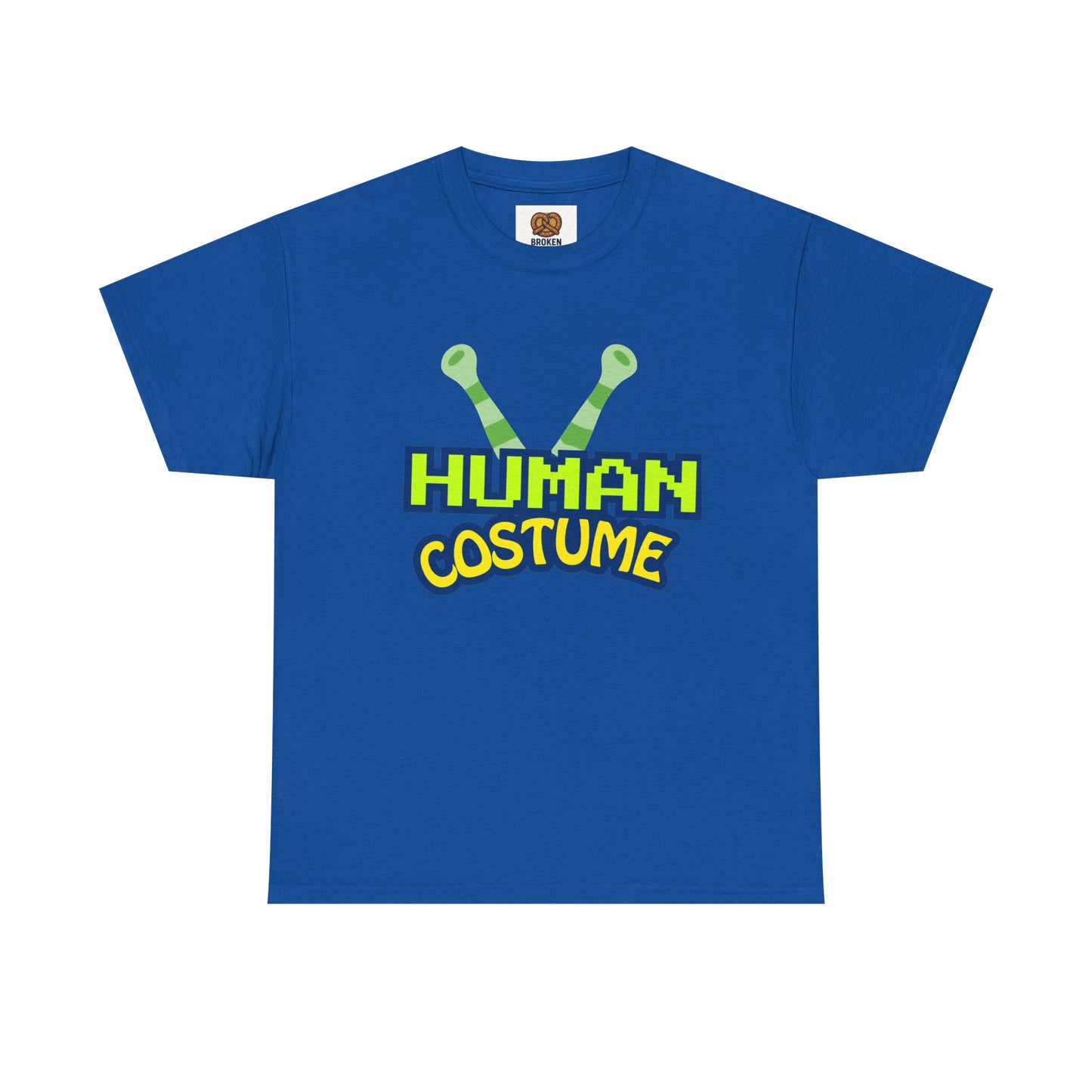 Alien Antenna "Human Costume" T‑Shirt — Funny Sci‑Fi Halloween Tee