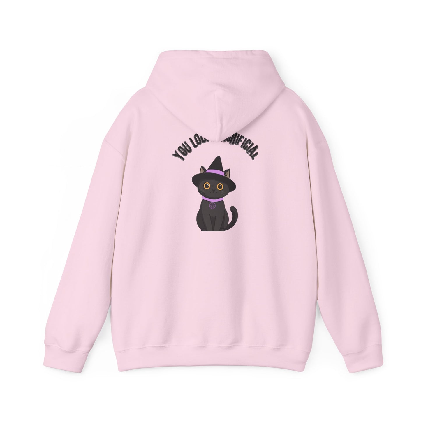 Witch Cat Hoodie – "You Look Purrrfect" Cute Black Cat Halloween Sweatshirt