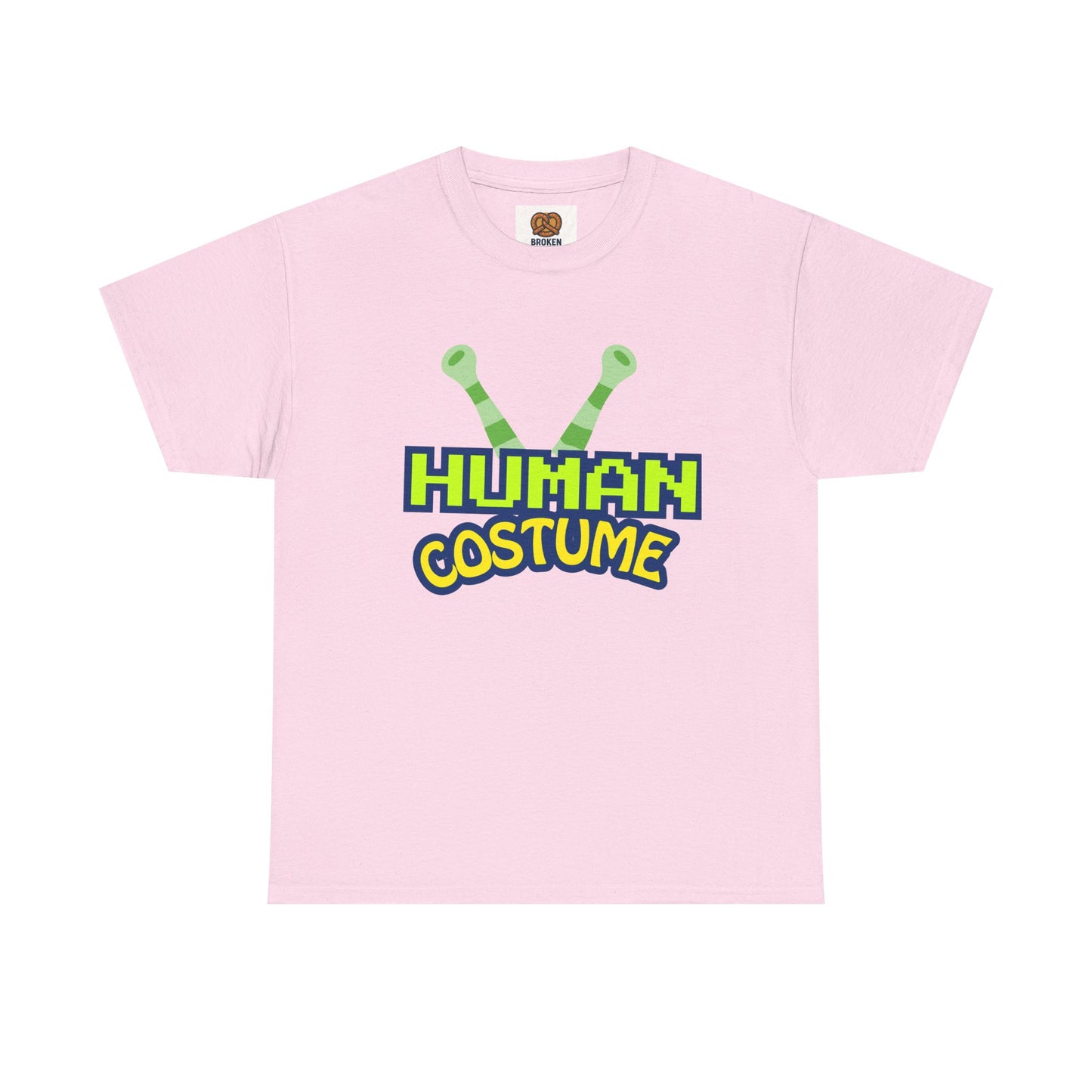 Alien Antenna "Human Costume" T‑Shirt — Funny Sci‑Fi Halloween Tee